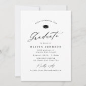 Invitation Calligraphie moderne Diplôme photo simple (Devant)