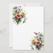 Invitation Calligraphie moderne Elégante Floral Grad Party (Dos)