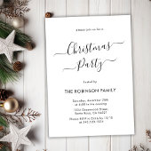 Invitation Calligraphie moderne Fête de Noël