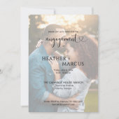 Invitation Calligraphie moderne Fiançailles (Devant)