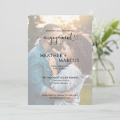 Invitation Calligraphie moderne Fiançailles (Debout devant)