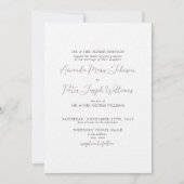 Invitation Calligraphie moderne formelle Plum Purple Mariage (Devant)