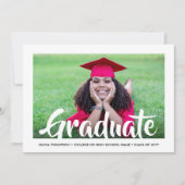 Invitation Calligraphie moderne Graduate Photo Party (Devant)
