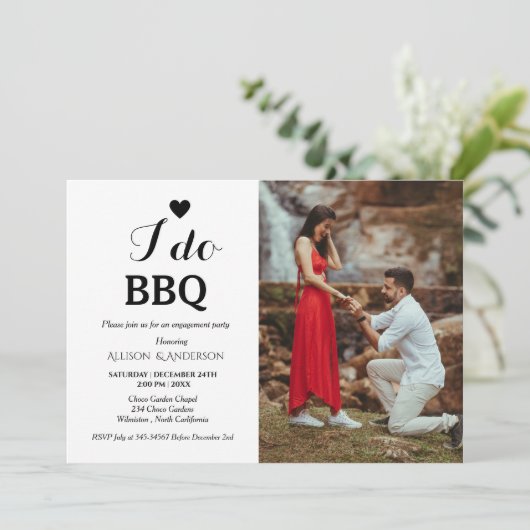 Invitation Calligraphie moderne i do bbq (Debout devant)