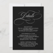 Invitation Calligraphie moderne intemporelle Noir blanc maria (Dos)