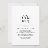 Invitation Calligraphie moderne Je fais BBQ Engagement Party (Devant)