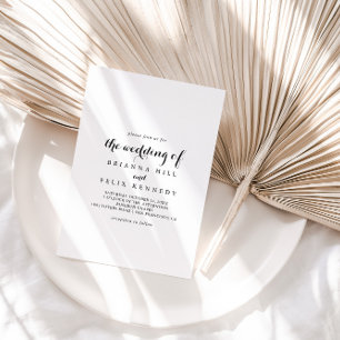 Invitation Calligraphie Moderne Le Mariage De