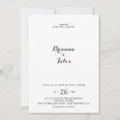 Invitation Calligraphie moderne Mariage de couronne (Devant)