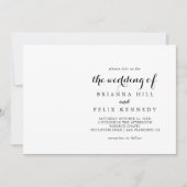 Invitation Calligraphie moderne Mariage horizontal (Devant)