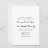 Invitation Calligraphie moderne Mariage officiel (Devant)
