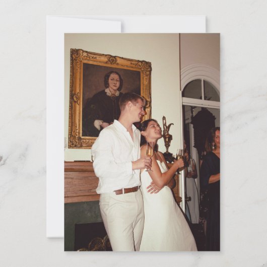 Invitation Calligraphie moderne Mariage rouge (Dos)