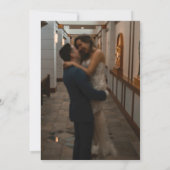 Invitation Calligraphie moderne Mariage rouge Enregistrer la  (Dos)