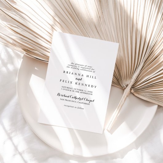 Invitation Calligraphie moderne Mariage traditionnel