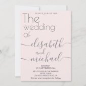 Invitation Calligraphie moderne minimaliste (Devant)