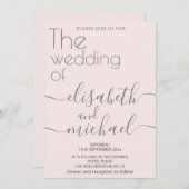 Invitation Calligraphie moderne minimaliste (Devant / Derrière)