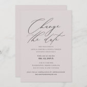 Invitation Calligraphie moderne minimaliste | Modifier La Dat (Devant / Derrière)