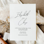 Invitation Calligraphie moderne Noms Mariage élégant<br><div class="desc">Calligraphie moderne Noms Le Faire-part de mariage élégant présente les noms du couple dans une calligraphie chic,  ainsi qu'une disposition simple et moderne.</div>