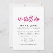 Invitation Calligraphie moderne Nous faisons encore le renouv (Devant)