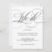 Invitation Calligraphie moderne Nous faisons mariage noir et  (Devant)