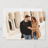 Invitation Calligraphie moderne Photo Mariage minimaliste (Dos)