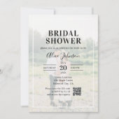 Invitation Calligraphie moderne Photo QR Code Fête des mariée (Devant)