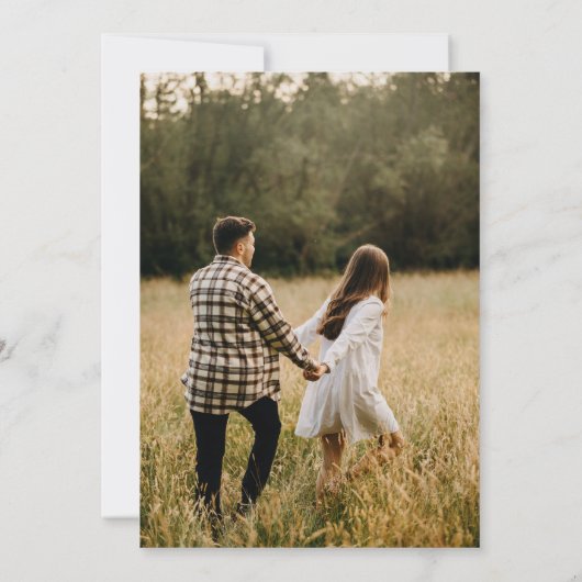 Invitation Calligraphie moderne Photo QR Code Fête des mariée (Dos)