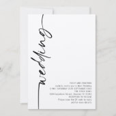 Invitation Calligraphie moderne QR Code Mariage (Devant)