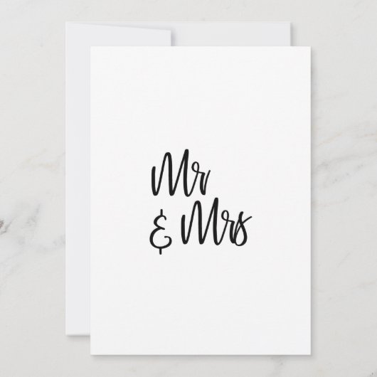 Invitation Calligraphie moderne Réception de mariage minimali (Dos)