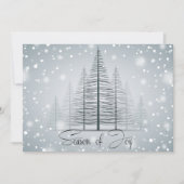 Invitation Calligraphie moderne Saison de joie Arbres d'hiver (Devant)