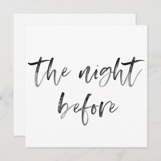 Invitation Calligraphie moderne Script Mariage Dîner (Devant / Derrière)