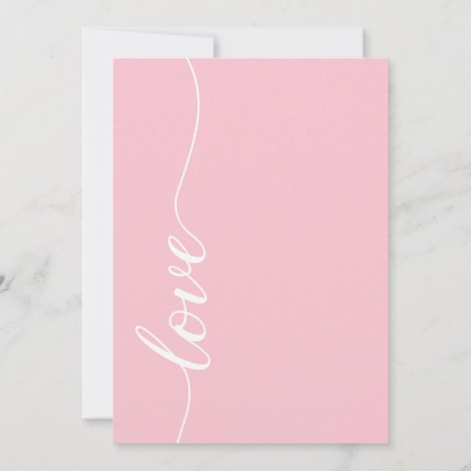 Invitation Calligraphie moderne Script Mariage noir et blanc (Dos)