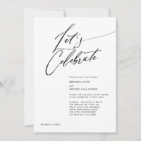 Calligraphie moderne Simple mariage noir et blanc