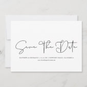 Invitation Calligraphie Moderne Simple Non Photo Enregistrer  (Devant)