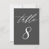 Invitation Calligraphie Moderne Simple Table de Mariage au Ch (Dos)