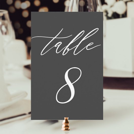 Invitation Calligraphie Moderne Simple Table de Mariage au Ch