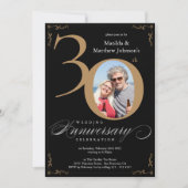 Invitation Calligraphie Noces d'Or 30 Ans de Mariage (Devant)
