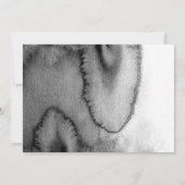 Invitation Calligraphie noir blanc. Aquarelle ombre mariage (Dos)