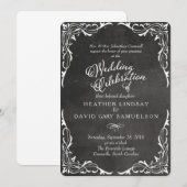 Invitation Calligraphie noir et blanc (Devant / Derrière)