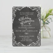 Invitation Calligraphie noir et blanc (Debout devant)