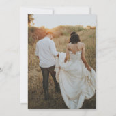 Invitation Calligraphie noir et blanc superposition Mariage p (Dos)