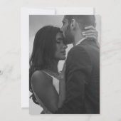 Invitation Calligraphie noir et blanc Typographie Mariage pho (Dos)