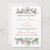 Invitation Calligraphie noire délicate tout en un Mariage Inv (Devant)