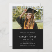 Invitation Calligraphie noire Graduate Party (Dos)