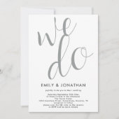 Invitation Calligraphie Nous faisons QR Code Mariage (Devant)