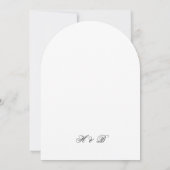 Invitation Calligraphie officielle Arche de Mariage noir blan (Dos)