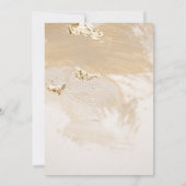 Invitation Calligraphie Or Beige (Dos)