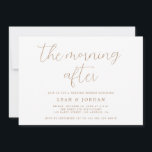 Invitation Calligraphie Or Le Matin Après Brunch Mariage<br><div class="desc">Gold Calligraphy Le Matin Après Mariage Brunch Invitation</div>