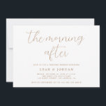 Invitation Calligraphie Or Le Matin Après Brunch Mariage<br><div class="desc">Gold Calligraphy Le Matin Après Mariage Brunch Invitation</div>