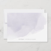 Invitation Calligraphie or mauve Moody réception mariage (Dos)