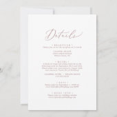 Invitation Calligraphie Or Rose Delicy Tout en un Mariage (Dos)